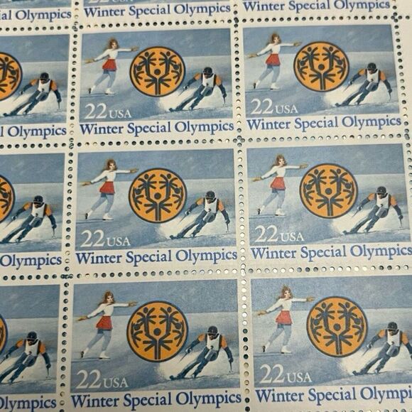 Vintage 1985 MNH Scott Special Olympic MNH 22 Cent Sheet Stamps Scott #2142 - Picture 2 of 2